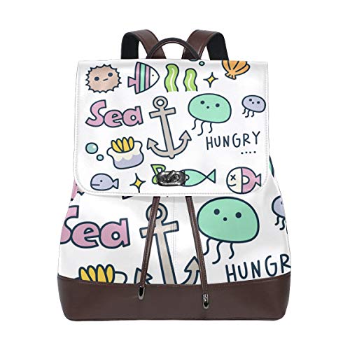 MALPLENA Daypack Hungry Marine Organism Mochila de viaje