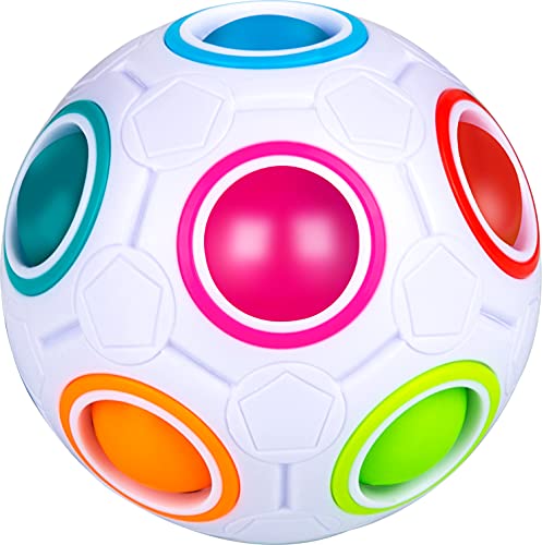 Mamowla Magic Rainbow Ball 3D Puzzle Ball Arco Iris Pelota Juguetes Educativos Speed Cube Rainbow Puzzle Ball Pelota Mgica Arco Iris Desarrollar La Inteligencia para NiñOs Y Adultos