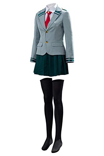 Manfu Asui Tsuyu, Ochaco Uraraka, disfraz de uniforme escolar, conjunto Boku no Hero Academia para disfraz de mujer