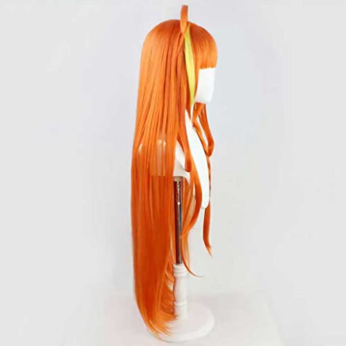 MAOMA Peluca Cosplay Anime，Peluca Kiryu Coco，Orange Long Peluca Cosplay,con Red de Peluca Gratis,Halloween Hair,para Cosplay de Fiesta ​diari(Size:Style 1)