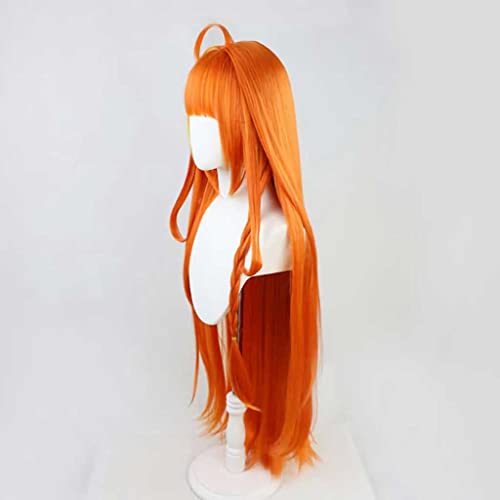 MAOMA Peluca Cosplay Anime，Peluca Kiryu Coco，Orange Long Peluca Cosplay,con Red de Peluca Gratis,Halloween Hair,para Cosplay de Fiesta ​diari(Size:Style 1)