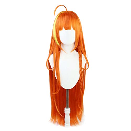 MAOMA Peluca Cosplay Anime，Peluca Kiryu Coco，Orange Long Peluca Cosplay,con Red de Peluca Gratis,Halloween Hair,para Cosplay de Fiesta ​diari(Size:Style 1)