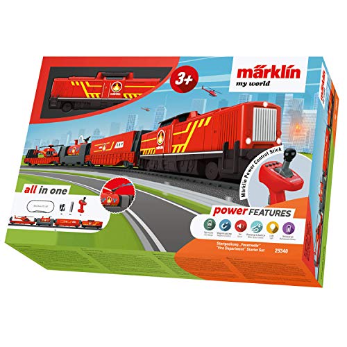 Märklin-29340 Maerklin World 29340 H0 - Kit de iniciación de Bomberos, Multicolor