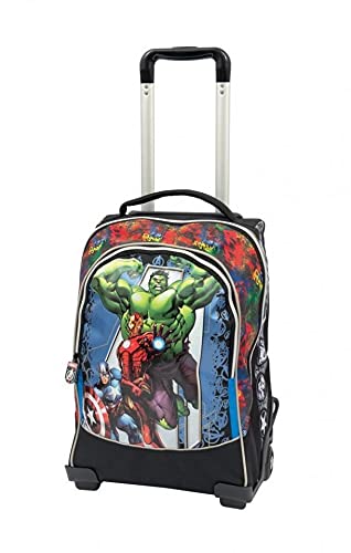 Marvel Avengers 21 Mochila Trolley con Respaldo y Tirantes Acolchados, 2 Ruedas Light, Spidey, Juegos Preziosos, Multicolor