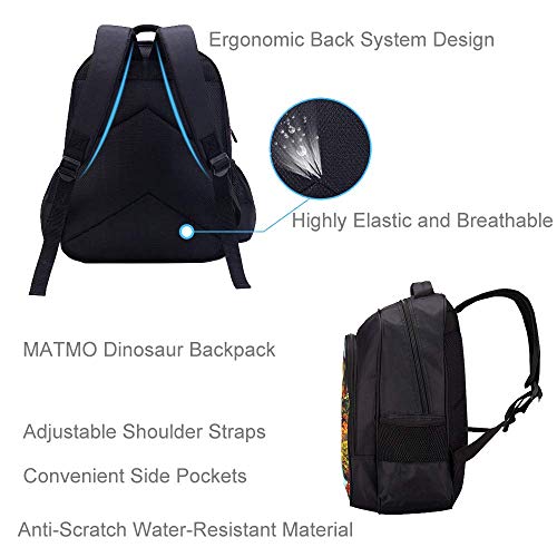 MATMO - Mochila de dinosaurio para niños, mochila escolar, Mochila Dinosaur 30, talla única