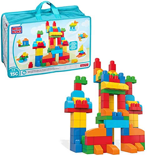 Mega Blocks - Deluxe Building Bag Bolsa de Construcción, Multicolor, 46.0 x 29.0 x 20.1 cm (Mattel CNM43)