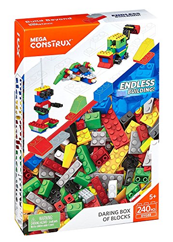 Mega construx Daring Box of Blocks Juego de construcción - Juguetes de construcción (Juego de construcción, Multicolor, 5 año(s), 240 pieza(s), Niño/niña)