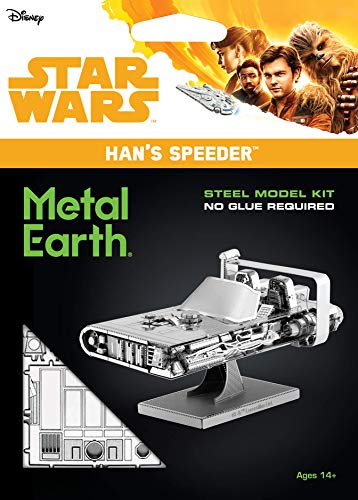 Metal Earth Puzzle 3D Speeder Terrestre De Han'S Solo. Rompecabezas De Metal De Star Wars. Maquetas Para Construir Para Adultos Nivel Moderado De 7.8 X 4.75 X 4.57 Cm