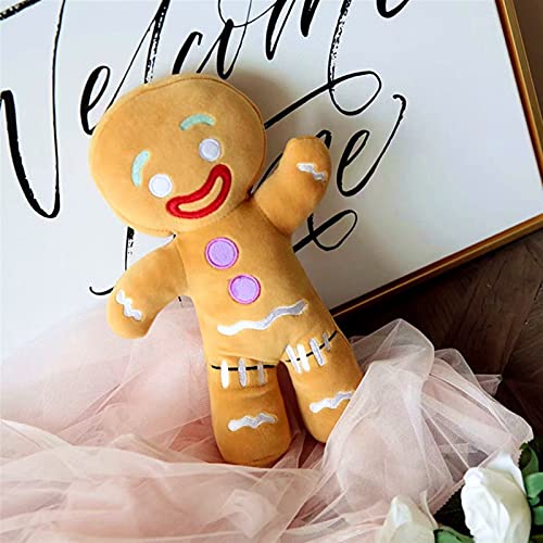 Mfacl 30-60 cm de Dibujos Animados Lindo Pan de Jengibre Hombre Peluche Juguetes y Colgante Relleno bebé apaciguador muñeca Galletas Hombre Almohada para niños Regalo (Color : Orange, Size : 50cm)