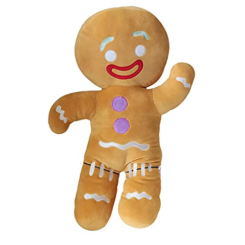 Mfacl 30-60 cm de Dibujos Animados Lindo Pan de Jengibre Hombre Peluche Juguetes y Colgante Relleno bebé apaciguador muñeca Galletas Hombre Almohada para niños Regalo (Color : Orange, Size : 50cm)