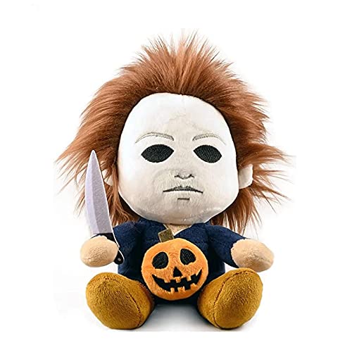 Michael Myers - Peluche de horror de Halloween para niños, decoración de Halloween, decoración de interior para fiestas, hogar, cocina, terror, interior, espeluznante, decoración del hogar