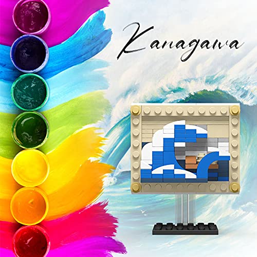 Millionspring Kanagawa Pinturas Famosas Kits de construcción creativos Modelo de Juguetes de construcción Regalo para Adultos y niños - 123 Piezas