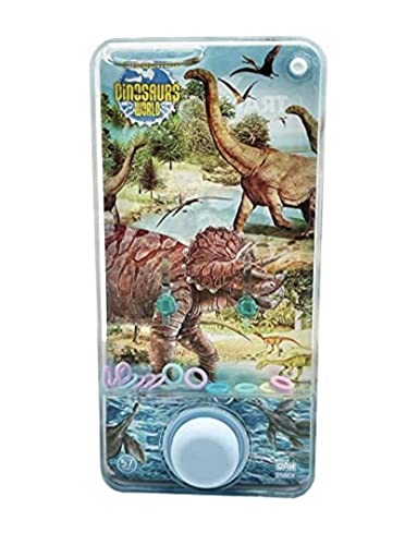 Mini Juegos de Agua. Juegos de Agua de Anillas para niñas y niños. Juego de Habilidad de Viaje. Aguaplay. Water Geme. Aqua Play. (Triceratops Azul)