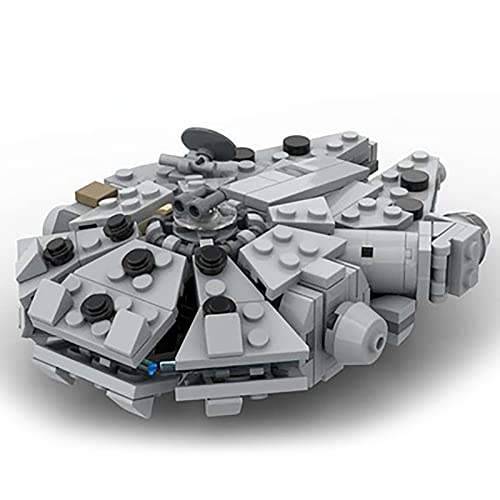 Mini modelo de nave espacial Millennium Falcon, 282 piezas Kit de nave espacial modelo crucero compatible con LG Star Wars