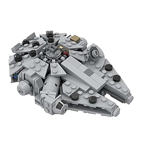 Mini modelo de nave espacial Millennium Falcon, 282 piezas Kit de nave espacial modelo crucero compatible con LG Star Wars