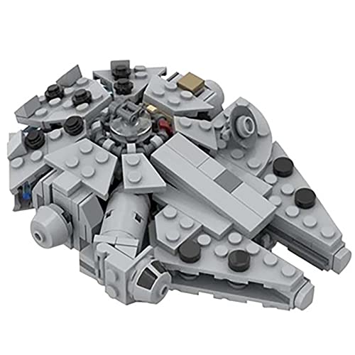 Mini modelo de nave espacial Millennium Falcon, 282 piezas Kit de nave espacial modelo crucero compatible con LG Star Wars