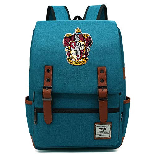 MMZ Mochila de Harry Potter Mochila Escolar de Gryffindor Mochila de Viaje para niños y jóvenes para Damas, Mediana, Azul Marino