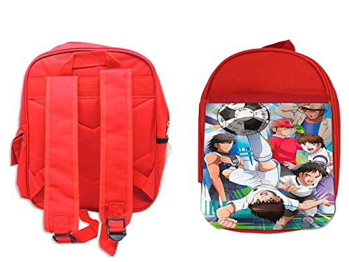 MOCHILA ROJA Oliver y Benji capitan Tsubasa backpack rucksak.