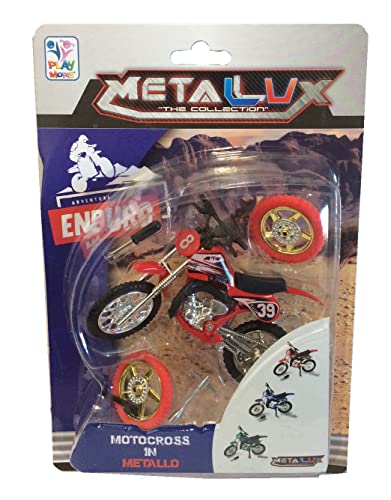 Modelo de moto Cross Moto Juguete Die Cast Motocross Ruedas intercambiables de colores (rojo)