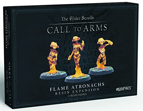 Modiphius Entertainment- Elder Scrolls-Call to Arms-Flame Atronachs Juego de miniaturas, Multicolor (34486)