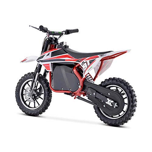 Moto Eléctrica Niños Desde 5 o 6 años | Minimoto Eléctrica Roja BIPOWER Speed Lion | Moto eléctrica 500W y 36V | También para Adultos < 60 kg