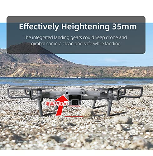 MotuTech 2 en 1 - Protección de hélice + tren de aterrizaje plegable para DJI Air 2S / Mavic Air 2 antigolpes, anillo protector de hélice