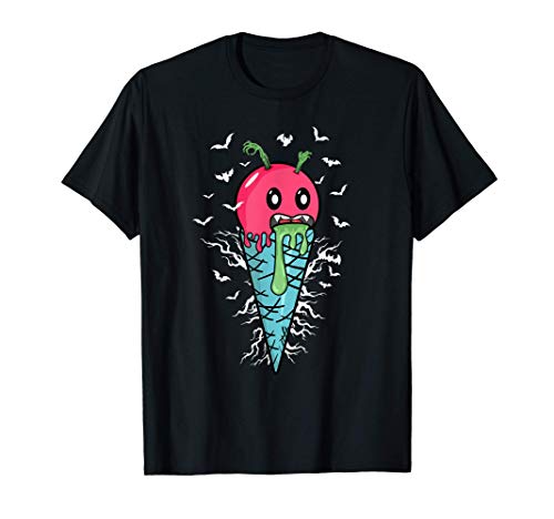 Murciélago Zombie Helado Disfraz Espeluznante de Halloween Camiseta