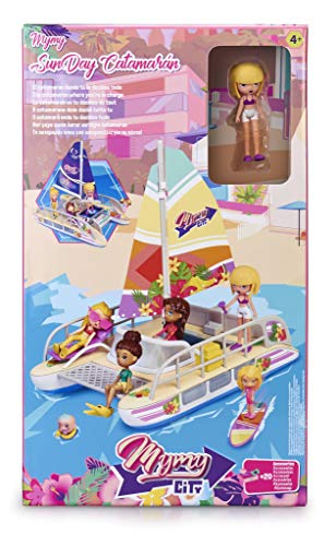 mymy CiTY Sun Day Catamaran - Barco catamarán con Figura y Accesorios para niños y niñas a Partir de 4 años - (Famosa 700016285)