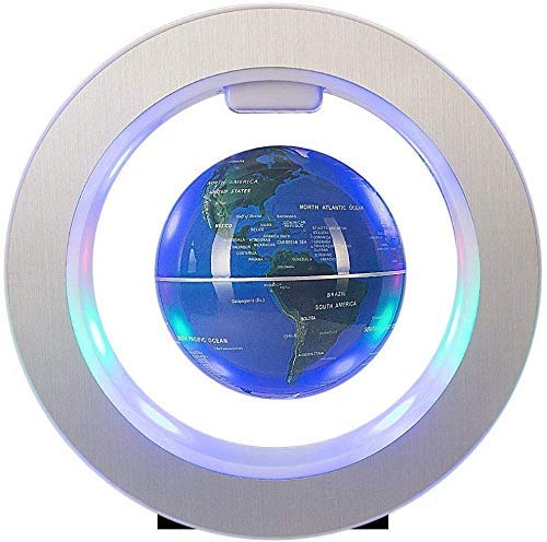 MZXUN Explorar el Mundo Globo Flotante antigravedad giratoria Globo Flotante Maglev Mapa del Mundo Educación Geografía Iluminado Enseñanza del Ministerio del Interior Decoración