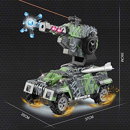 NA ZGGYA RC Grande Remote Control de Bombas del Tanque Puede Disparar Agua, Electricidad Cannon, Infrarrojos Modo, Juguete Batalla de niños Coche teledirigido, niño con el Objetivo