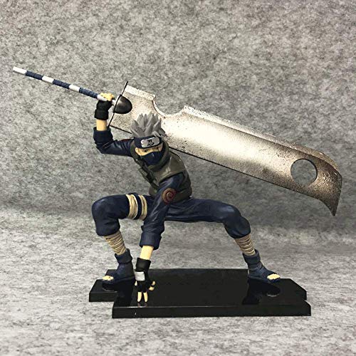 NAMFZX Decapitación Broadsword Kakashi Ninja Wars Personaje de anime Modelo de carácter usando PVC Materiales respetuosos con el medio ambiente Material Muñeca Personaje de acción Juguete en caja Rega