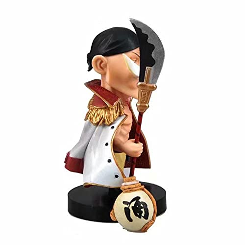 NAMFZX One Piece Papa White Beard Edward Newgate Anime Figura Q Versión Sacudiendo la Cabeza/Estatua estática de PVC/Muñeca Modelo de Personaje cumpleaños/Personaje de jue