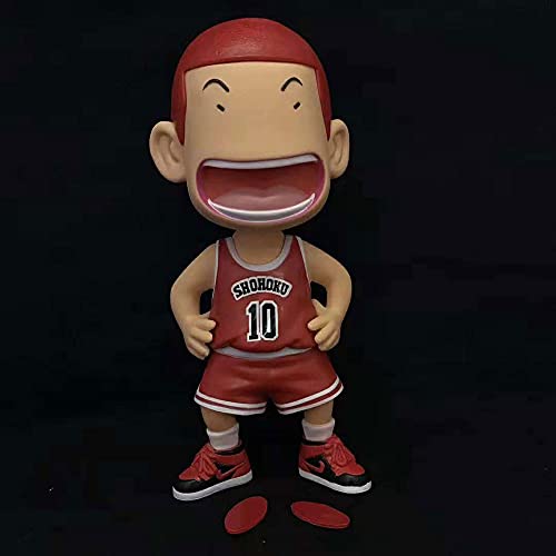 NAMFZX Slam Dunk Shomoku Basketball Flyer Q Versión de The Big Head Sakuragi Hanamichi/PVC Static Statue/Personaje Modelo Muñeca/Cumpleaños Dibujos Animados Personaje del jue