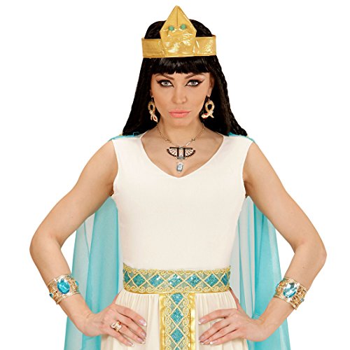 NET TOYS Pendientes de Serpiente faraona Aros Cleopatra Clips Orejas egipcios Joyas Reina egipcia Bisutería de Diosa de la antigüedad Accesorio Disfraz Mujer