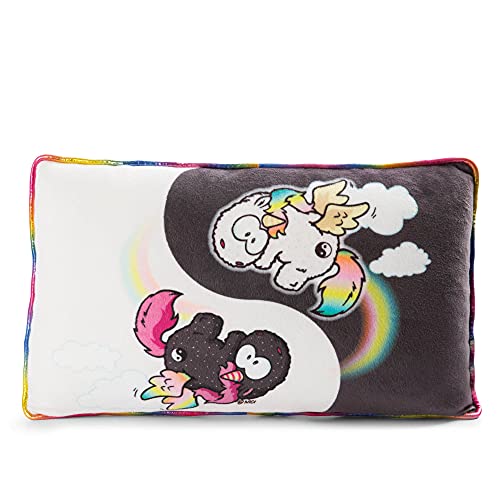 NICI el tierno cojín de Animal de los Unicornios Arcoiris Yin y Yang 43 x 25 cm – acogedora Almohada Theodor & Friends, Cojines rectangulares de Animales Rellenos, Juguetes Criaturas místicas, 47385