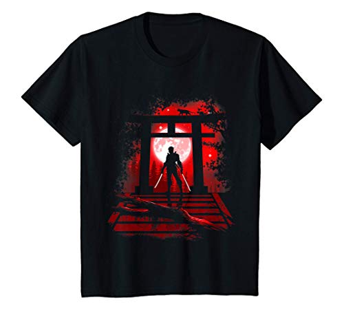 Niños Ninja rojo en torii Camiseta