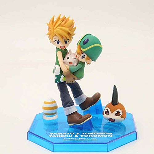 No Digimon Adventure Ishida Yamato-Punimon-Takeru-Poyomon 10cm Anime Fans Figura de Regalo Yamato-Punimon-Takeru-Poyomon