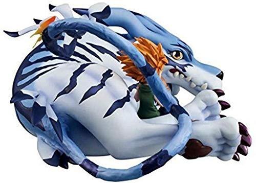 No WEIbeta Anime Fans Figura de Regalo Escultura Digimon Tyrannosaurus Ishida Yamato Garuru Bestia en Caja Alta 13CM