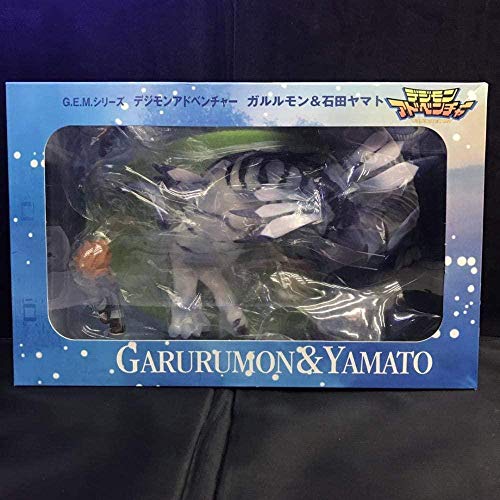 No WEIbeta Anime Fans Figura de Regalo Escultura Digimon Tyrannosaurus Ishida Yamato Garuru Bestia en Caja Alta 13CM