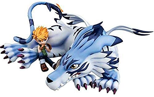 No WEIbeta Anime Fans Figura de Regalo Escultura Digimon Tyrannosaurus Ishida Yamato Garuru Bestia en Caja Alta 13CM