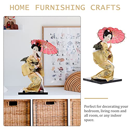 NOLITOY Figuras de geisha japonesas muñecas kimono japonés estatua asiática Geisha coleccionable decoración para mesa de oficina en casa