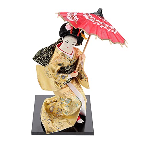 NOLITOY Figuras de geisha japonesas muñecas kimono japonés estatua asiática Geisha coleccionable decoración para mesa de oficina en casa