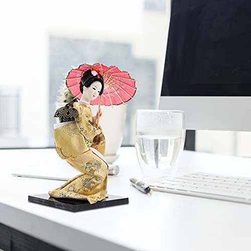 NOLITOY Figuras de geisha japonesas muñecas kimono japonés estatua asiática Geisha coleccionable decoración para mesa de oficina en casa