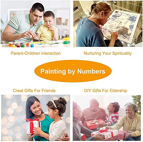 Nonebranded DIY Regalos Pintura por Número De Kit Candy House Landscape Pinturas con Numeros para Adultos Kit De Pintura Niños Acrilico Pintura Kit 40X50Cm