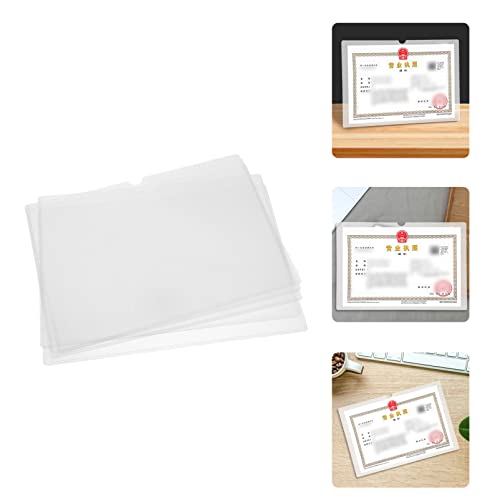 NUOBESTY 5Pcs Borrar Hoja de Documentos Protectores Borrar Vinilo Sobres PVC DOCUMENTE PROTECTER CUBIERTAS PARA A4 SALSE OFF OFF OFF OFF OFF OFF School Business Ficheros Se Muestra