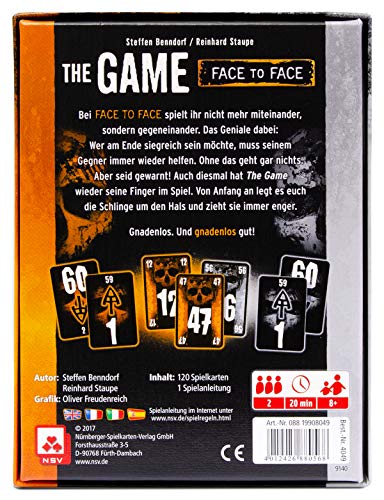 Nürnberger Spielkarten Tarjetas Verlag 08819908049 The Game Face To Face – Juego de cartas