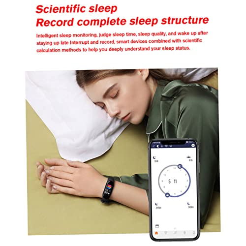 Ohomr Reloj Inteligente Duradero M6 Rastreadores de Fitness de Alta Gama HR, Rastreadores de Actividades Reloj de Ejercicios de Salud con frecuencia cardíaca y presión Arterial IP67 Reloj