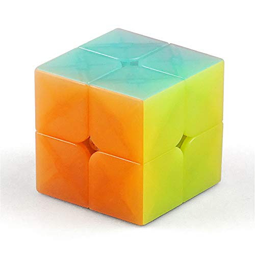 OJIN Qidi S 2x2 Velocidad Cubo sin Etiqueta 2x2x2 Jalea Color Suave diseño Cubo mágico Puzzle