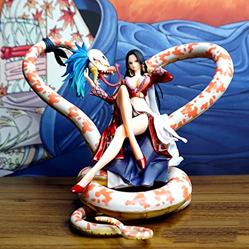 One Piece Boa Hancock Figura Nueve Serpiente Rey Sentado Bajo Qi Wuhai Estatua Regalo Coleccionables Decoración de Escritorio Adornos Anime Fan Fans Colección PVC Decoración Dibujos Animados