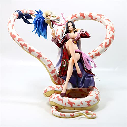 One Piece Boa Hancock Figura Nueve Serpiente Rey Sentado Bajo Qi Wuhai Estatua Regalo Coleccionables Decoración de Escritorio Adornos Anime Fan Fans Colección PVC Decoración Dibujos Animados